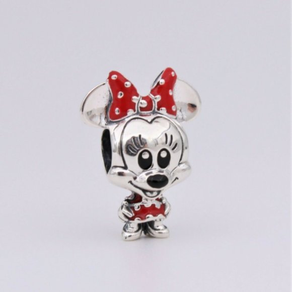 Jewelry - S925 2020 Disney Minnie Mouse Dress & Bow Charm